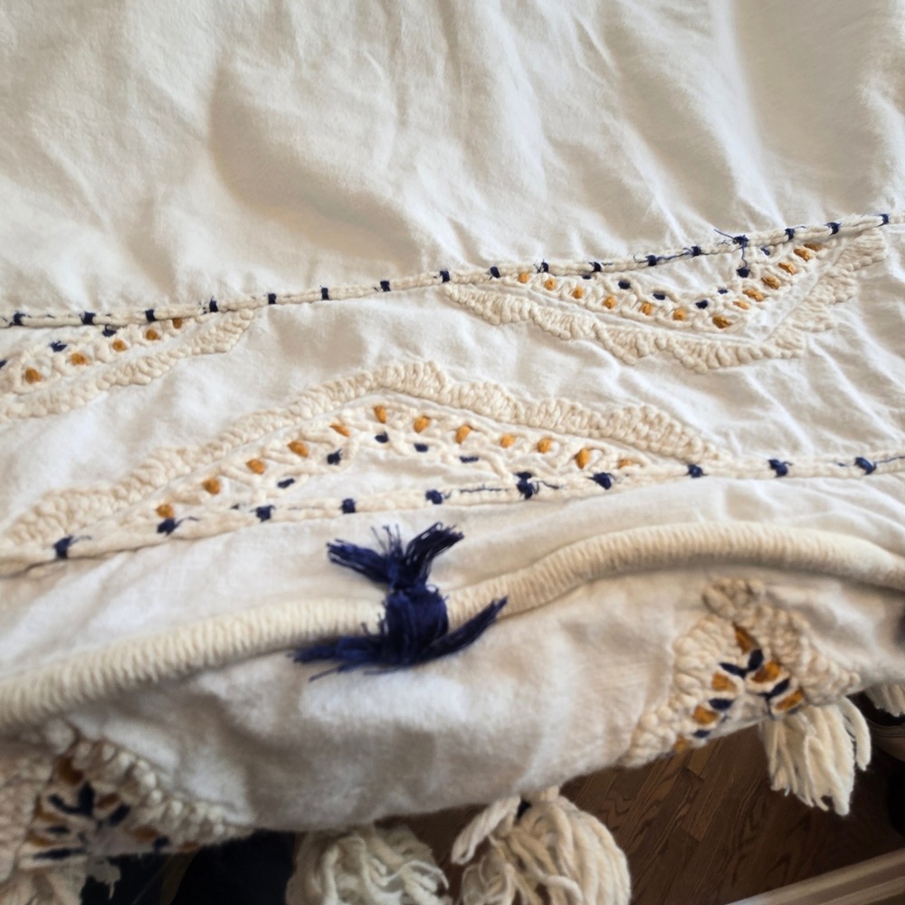 Vineet Bahl Romula for Anthropologie Embroidered Queen Duvet Cover Sham Set READ - Picture 5 of 16